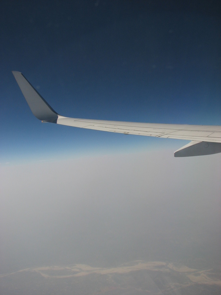 Flight over Indian plains