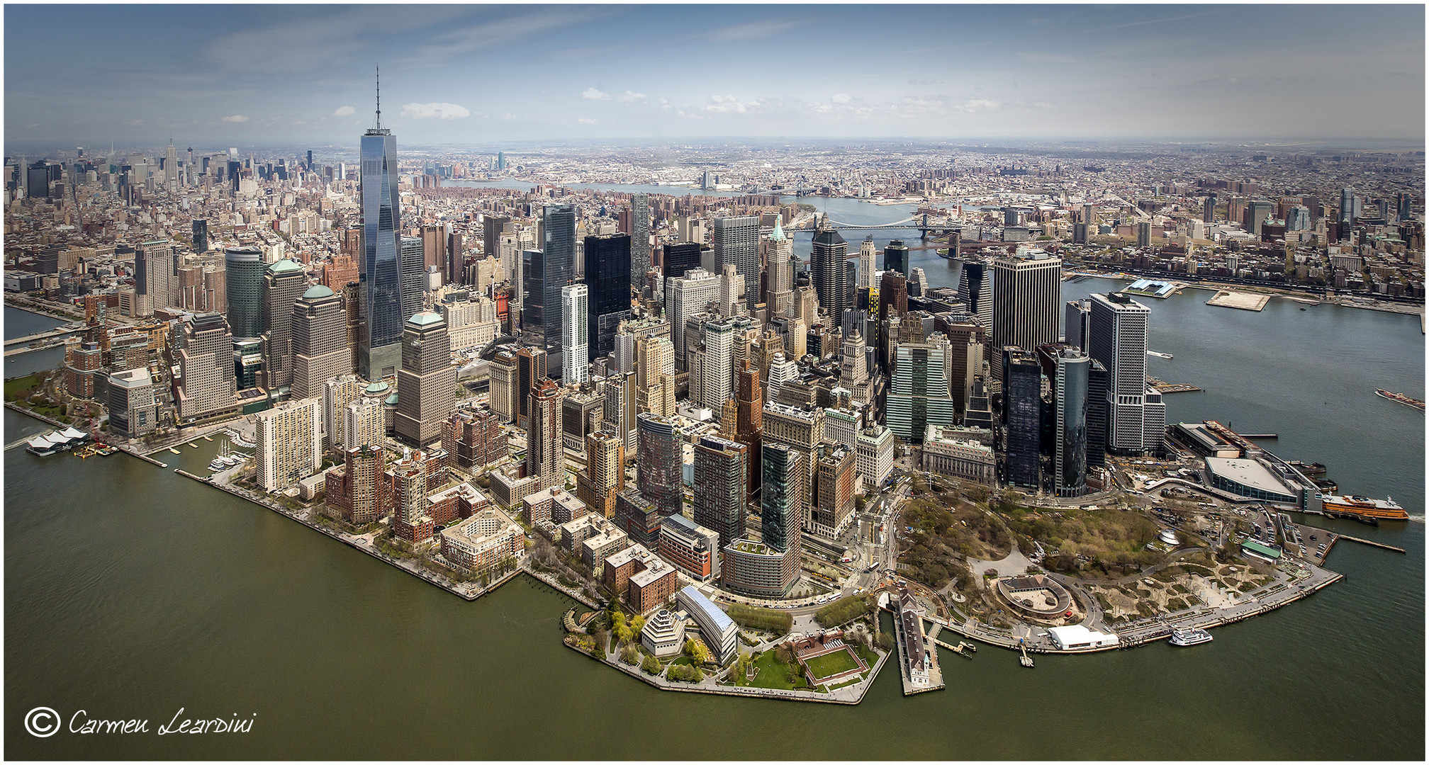 Flight over Manhatten