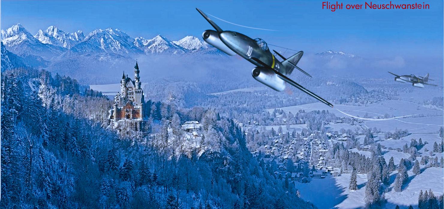 Flight over the castle.