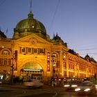 Flinders Station at night