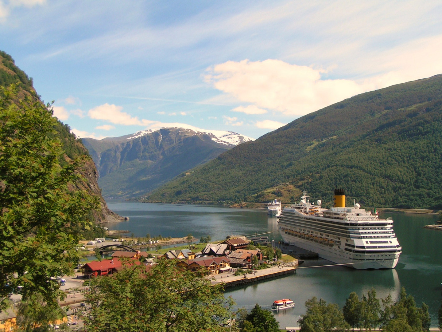 Flåm am Aurlandsfjord.