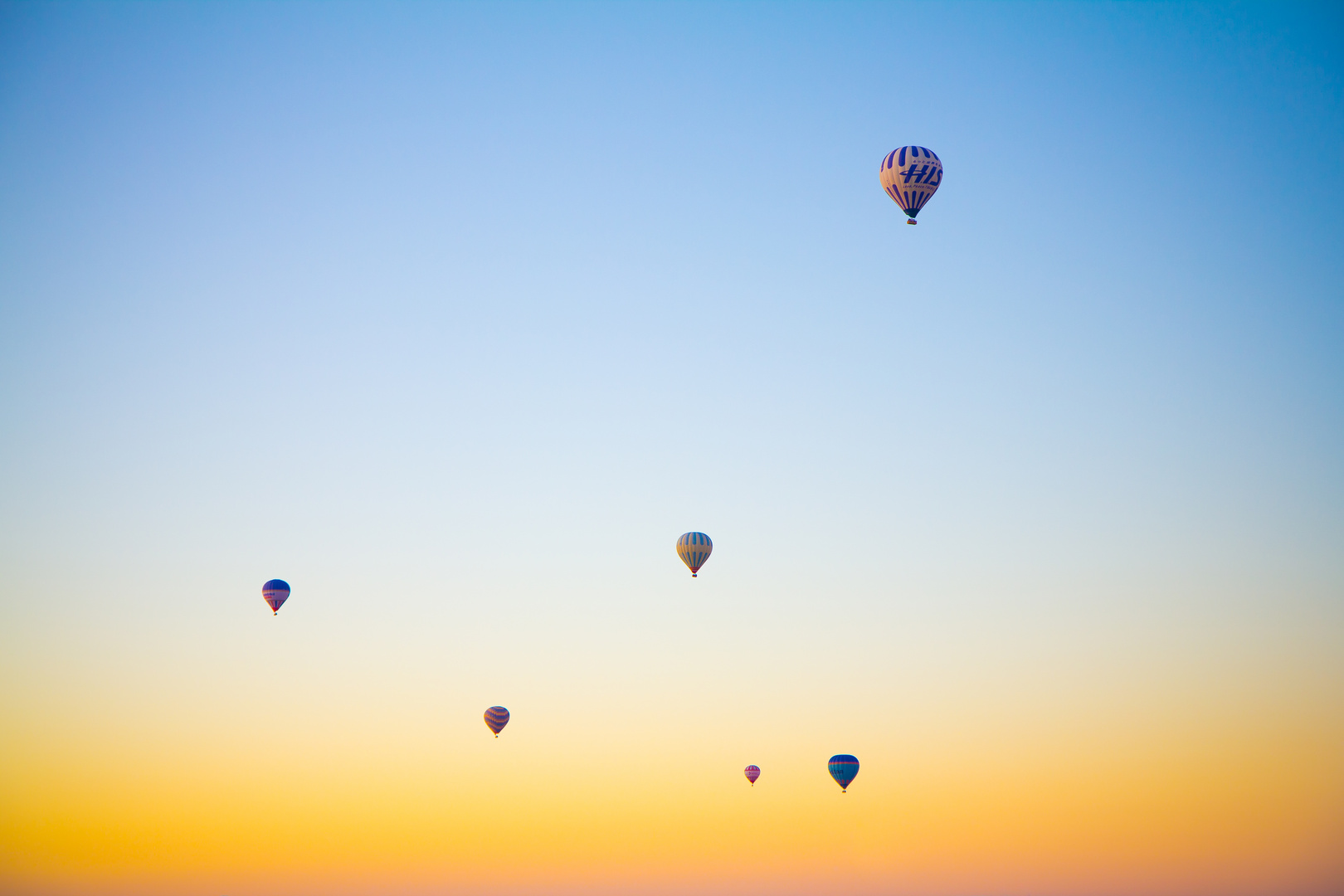 Floating in the morning's sky