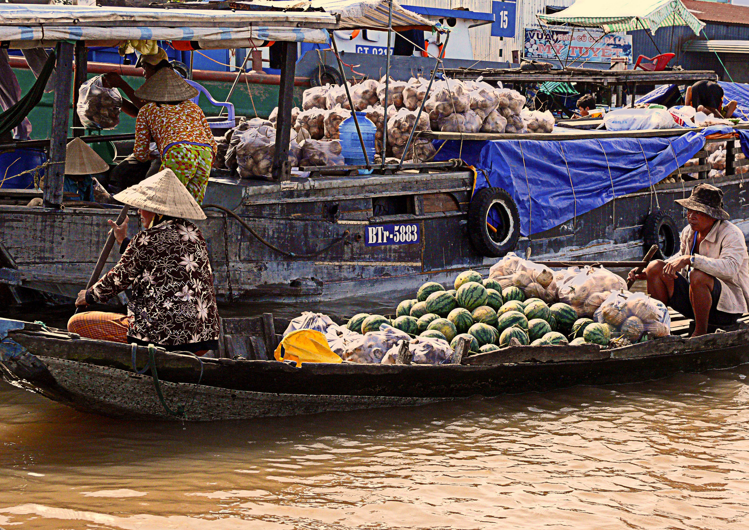 Floating Market auf dem Mekong