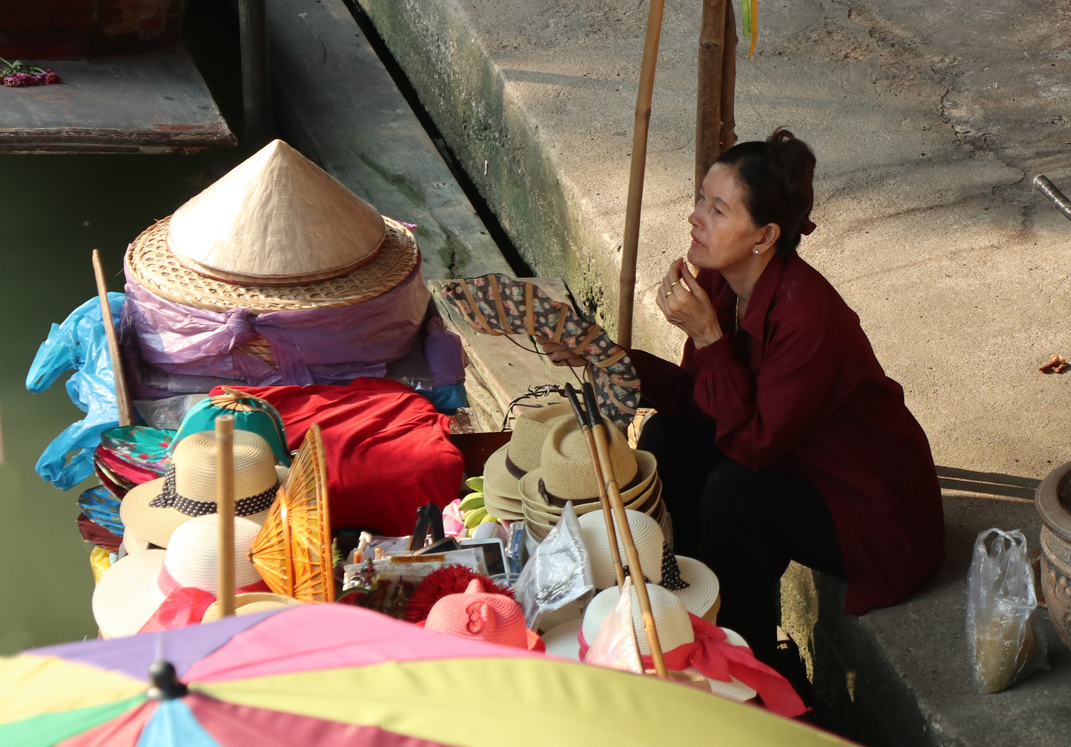 Floating Market Bangkok, warten