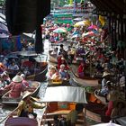 Floating Market Damnoen Saduak bei Bangkok, Thailand