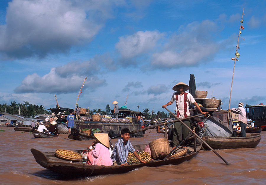 Floating Market im Mekong-Delta