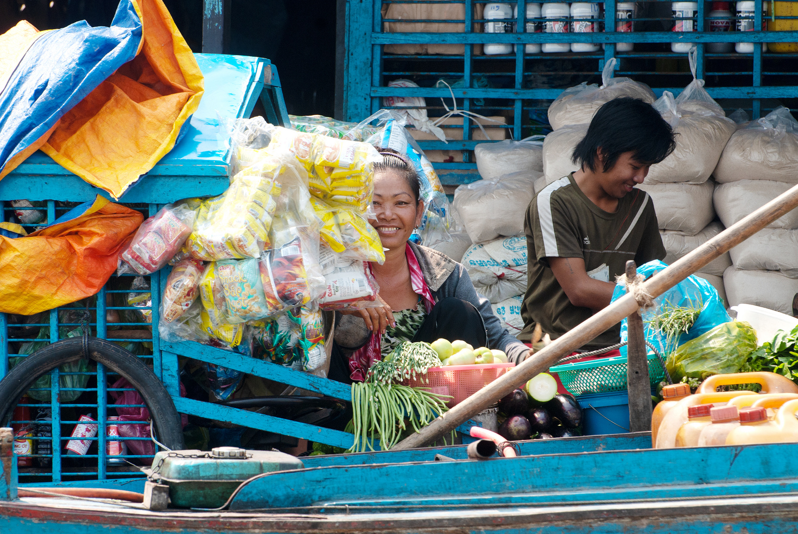Floating market in Cambodia