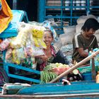 Floating market in Cambodia