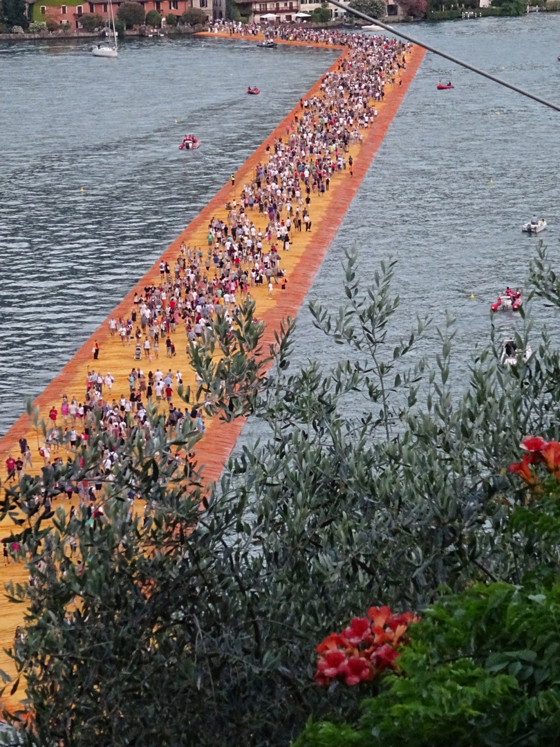 Floating Piers by Christo on Lago d'Iseo