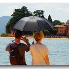 Floating Piers Sonnenschirm