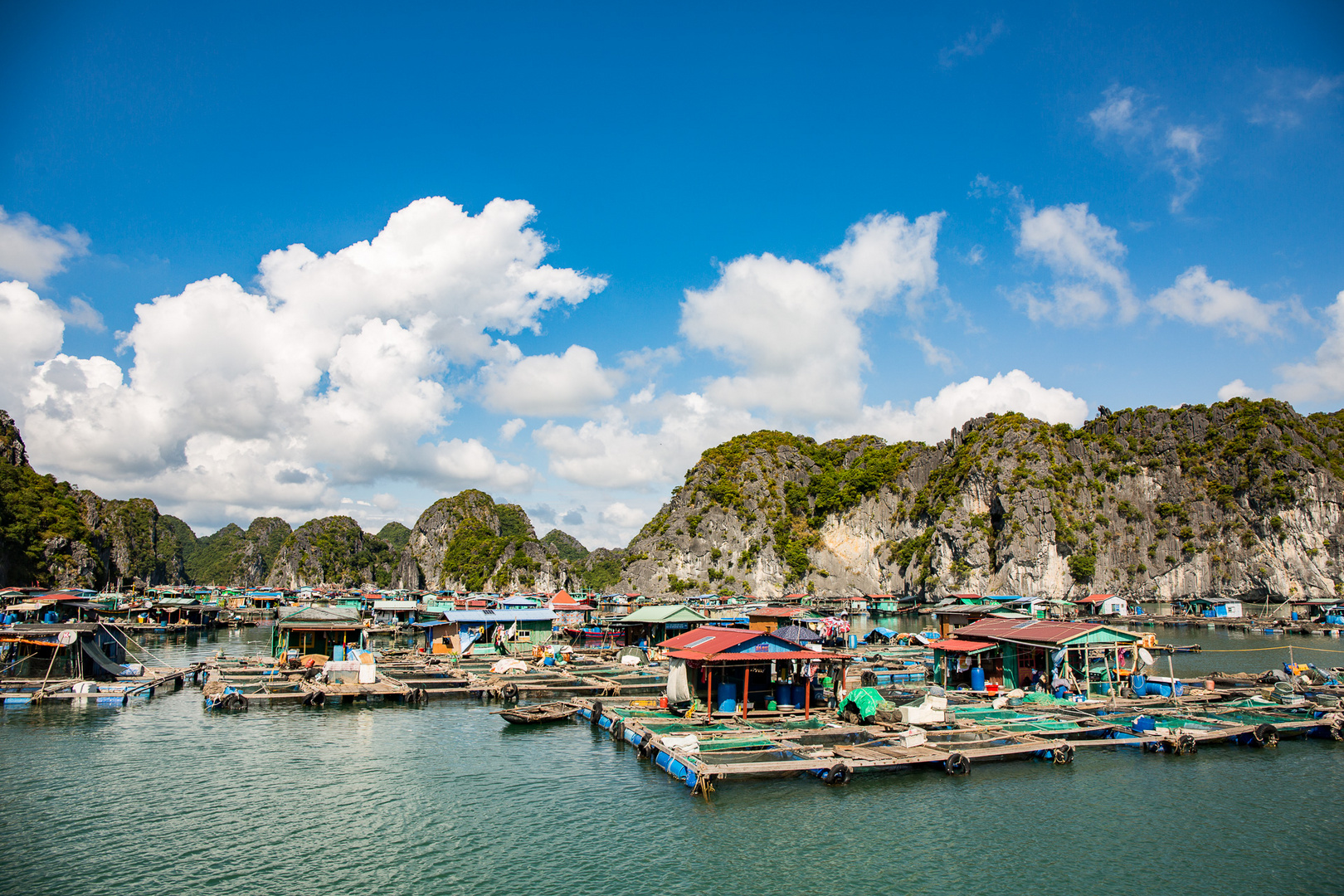 Floating village, Cat Ba, Ha Long Bay, Vietnam