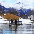 Flösser auf dem Badesee