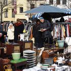 Flohmarkt auf der Place du Jeu de Balle/Vossenplein. Brüssel. Archiv