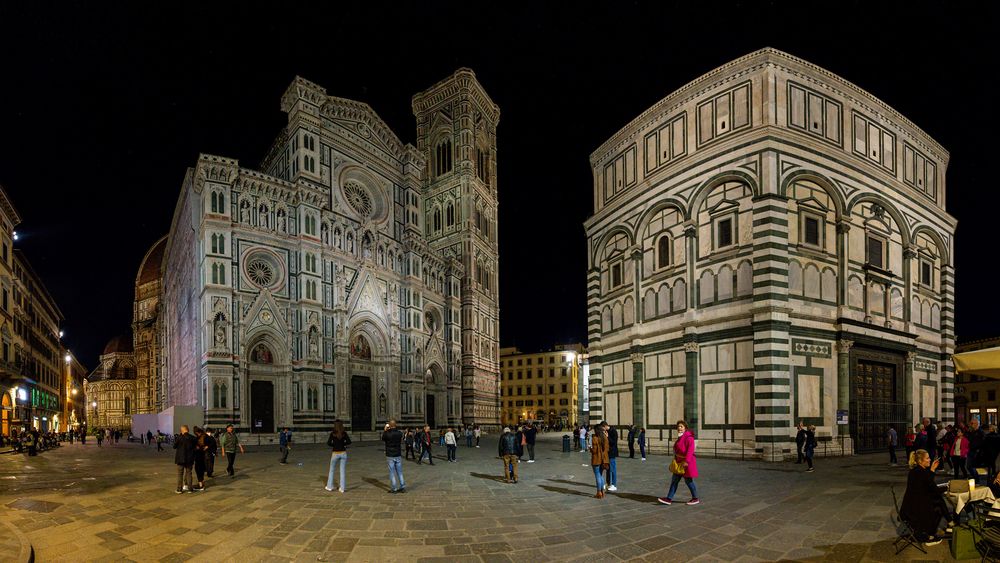 Florenz - Abend Dom und Baptisterium