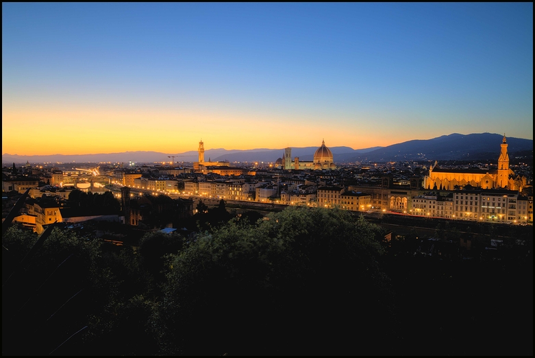 Florenz bei Nacht.