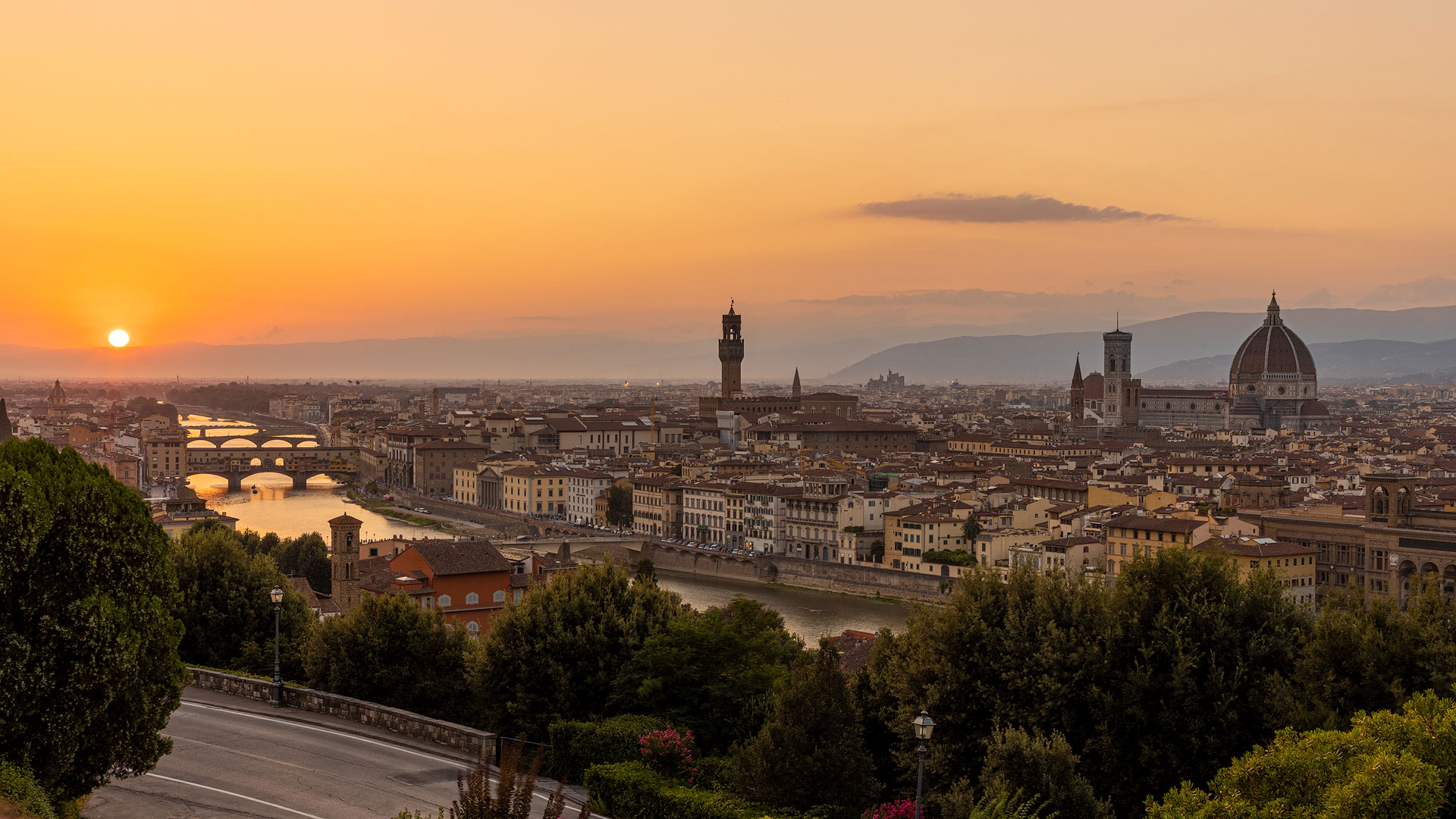 Florenz im Sonnenuntergang