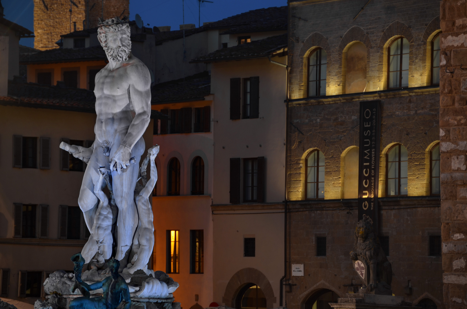 Florenz: Neptunbrunnen an der Piazza della Signoria