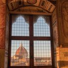 Florenz - Palazzo Vecchio Abendsonne mit Blick aus dem Fenster