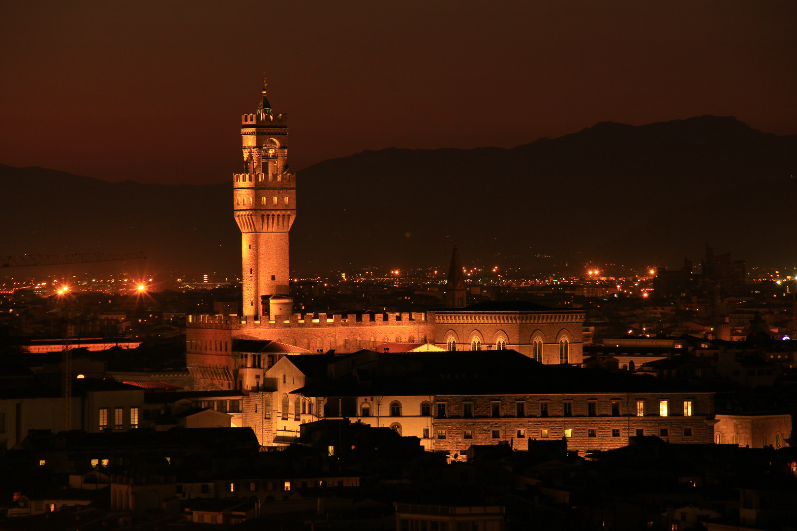 Florenz, Palazzo Vecchio bei Nacht