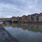 Florenz Panorama Ponte Vecchio Arno Blaue Stunde