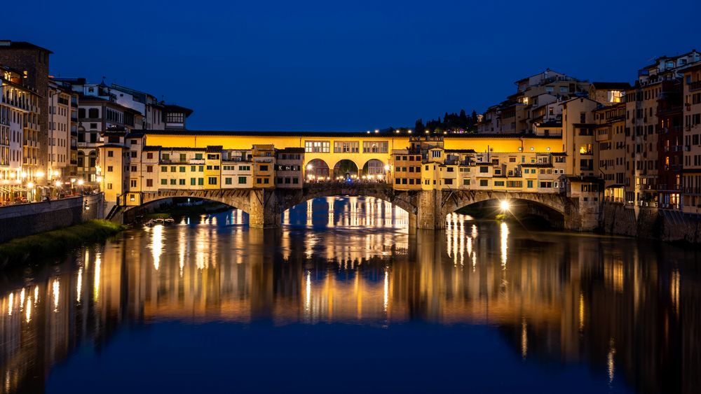 Florenz - Ponte Vecchio zur blauen Stunde