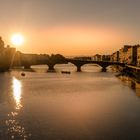 Florenz später Nachmittag, Blick v. Ponte Trinita _