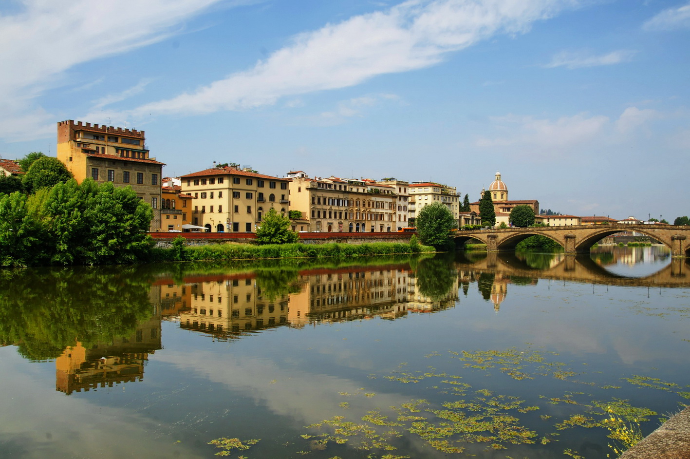 Florenz - Spiegelbild im Fluss "Arno"