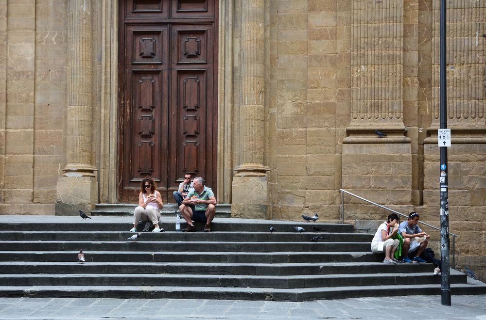 Florenz - Touristen Pause