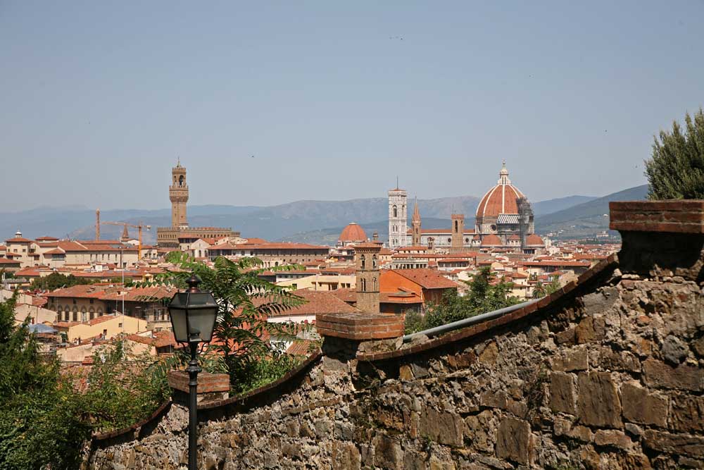 Florenz - Vom Fußweg am japanischen Garten