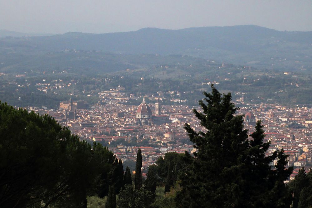 Florenz zu Füßen des Campingplatzes Panoramico Fiesole