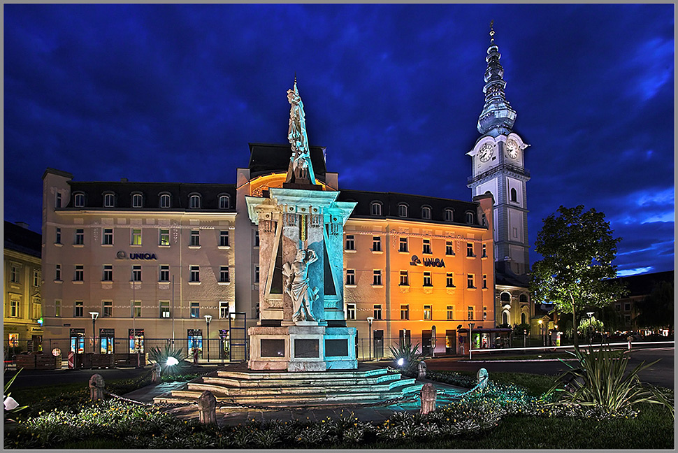 Floriani Denkmal am Heuplatz in Klagenfurt