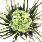 Flower arrangement in green and blue 0422