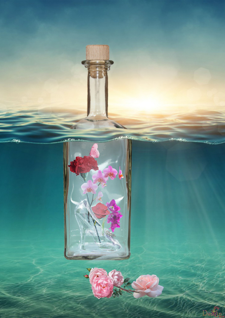 Flowers in a Bottle.