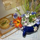 flowers in a teapot