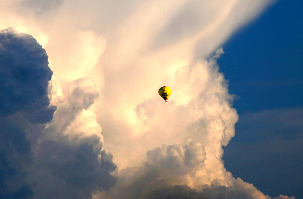 Flucht vor dem Gewitter