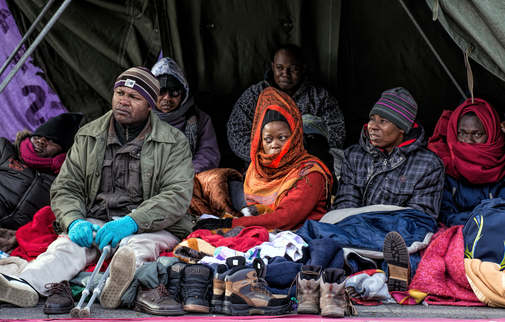 Flüchtlinge im Hungerstreik