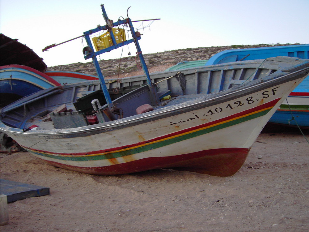 Flüchtlingsboot in Lampedusa