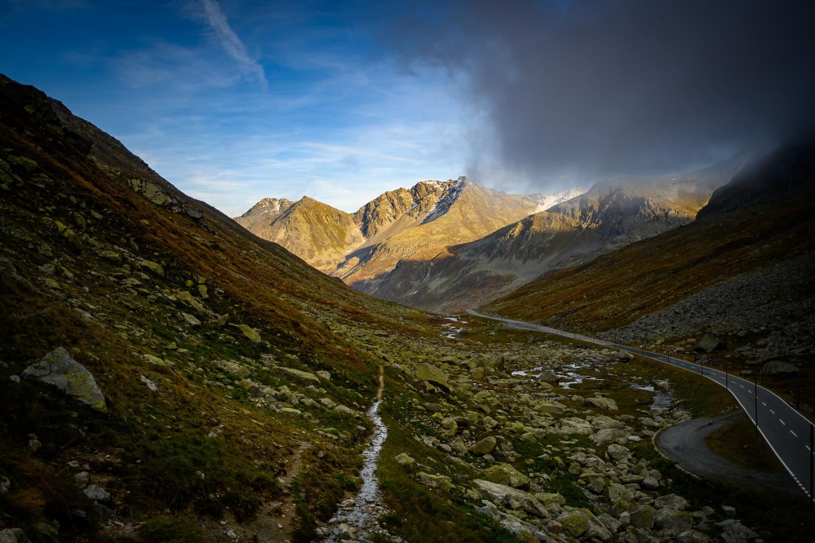 Flüelapass Richtung Engadin