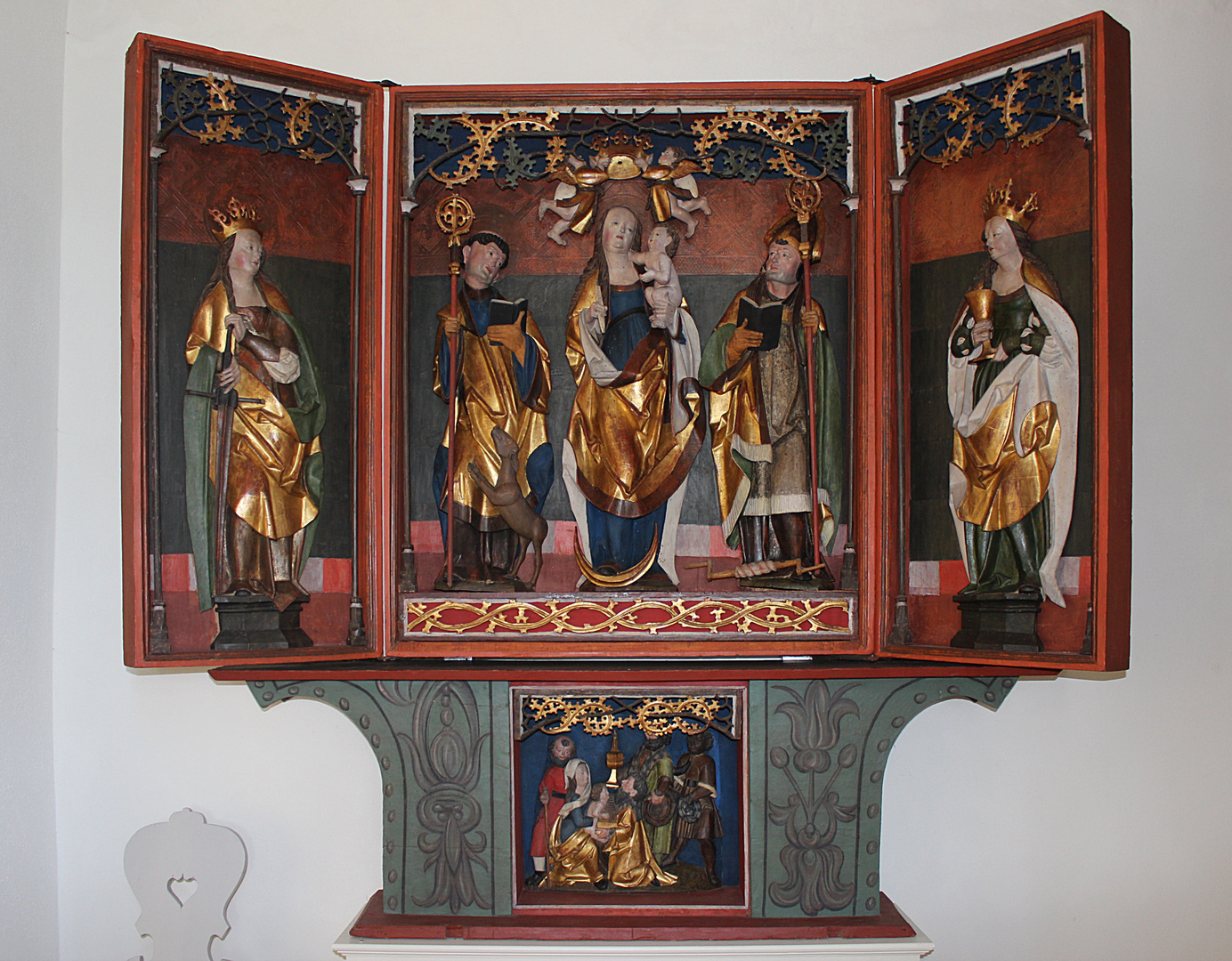 Flügelaltar von 1400 in der Dorfkirche Geissen bei Gera