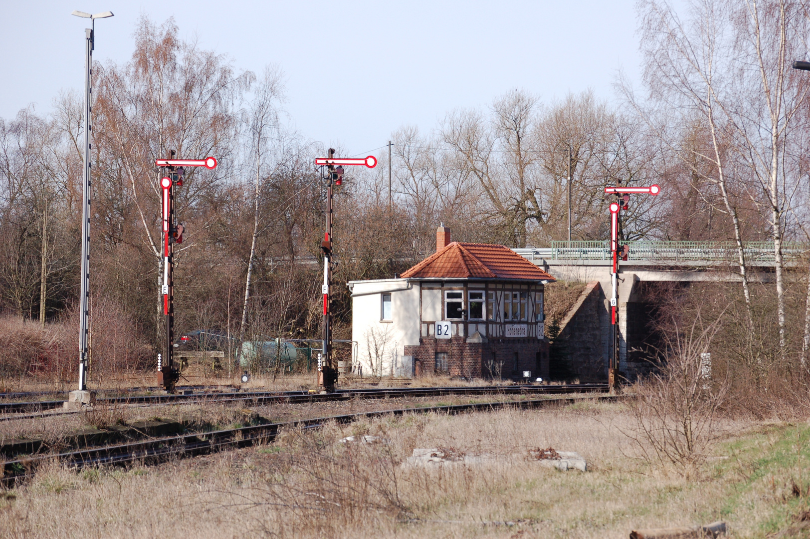 Flügelsignale am Bahnhof Hohenebra (Thüringen)