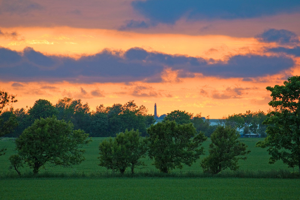 Flügger Leuchtturm vor`m Sonnenuntergang