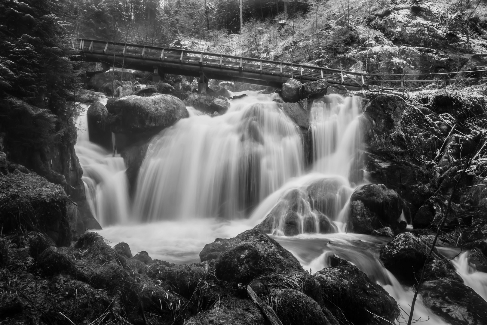 Flüssig oder gefroren - das ist hier die Frage? (Am Triberger Wasserfall)