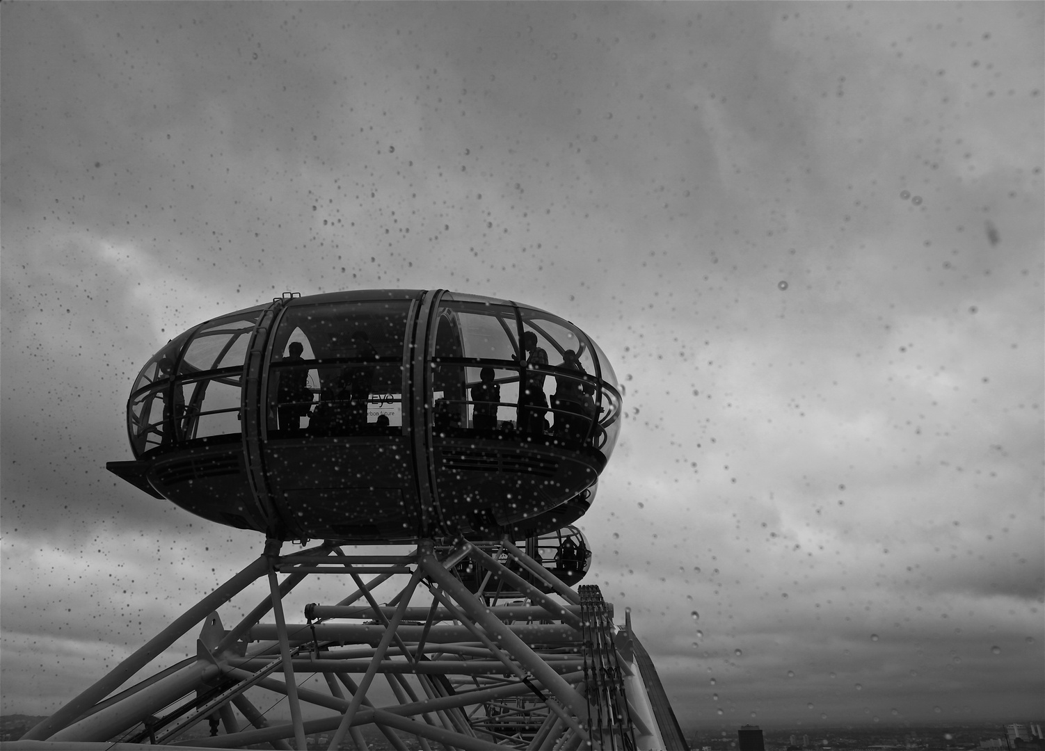 Flug durch den Regen