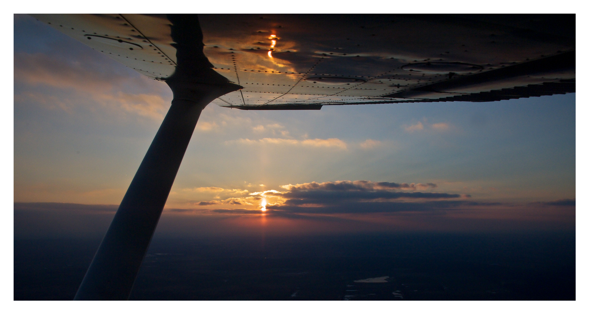 flug in den abend