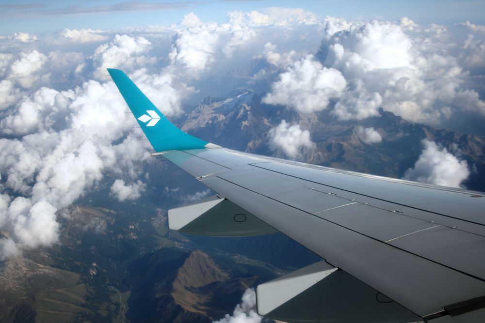 Flug mit Air Dolomiti über die Alpen