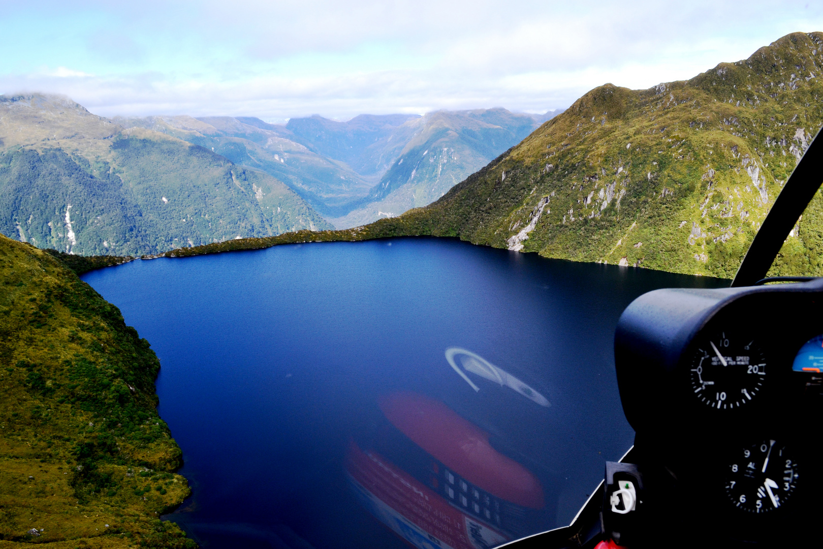 Flug mit dem Heli über die Fjordlands (1)