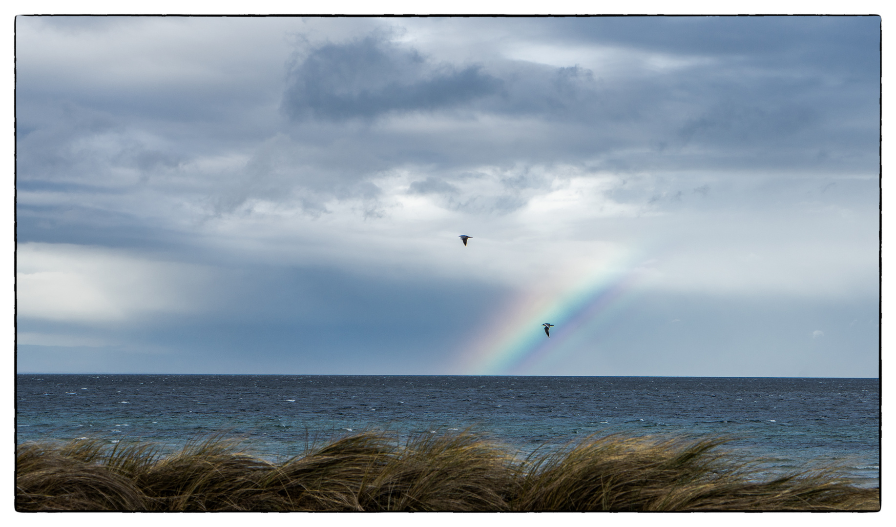 Flug mit dem Regenbogen