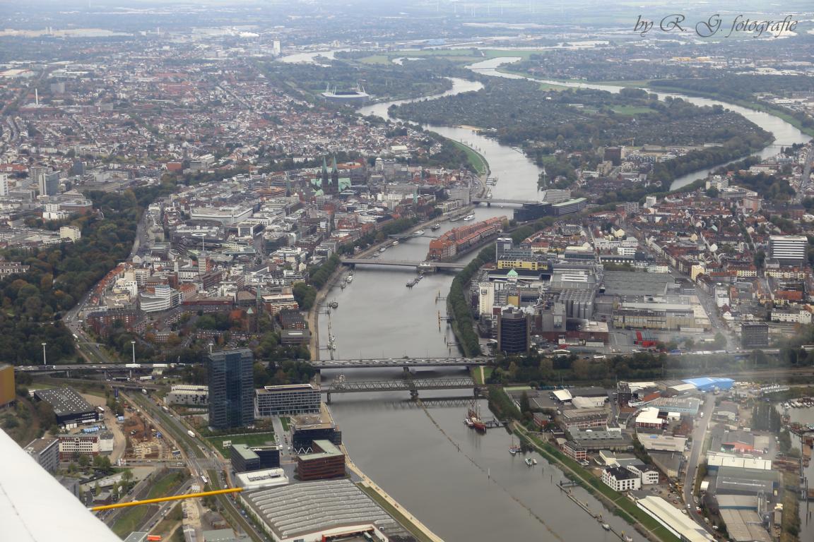 Flug mit Tante JU 52 über Bremen