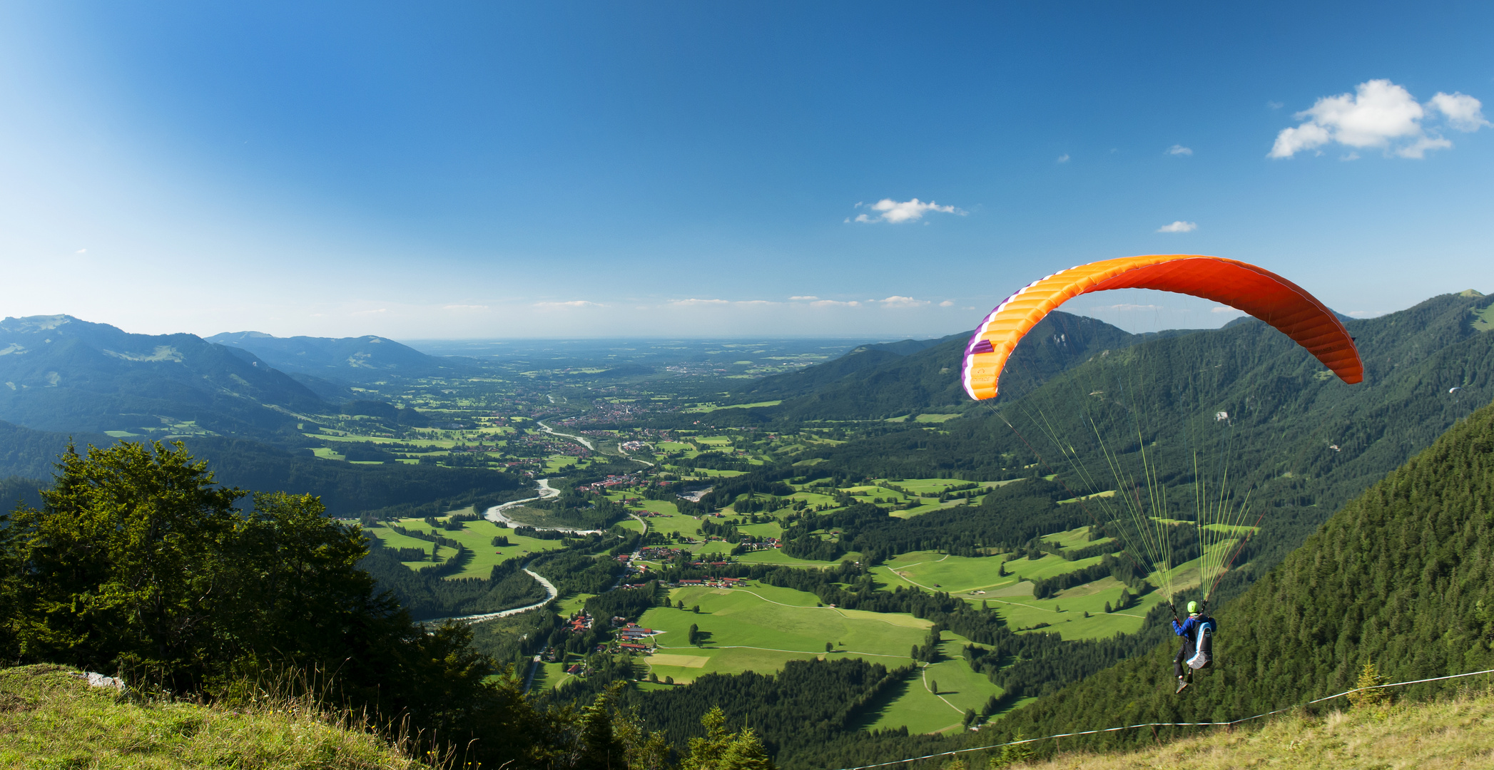 Flug über das Isartal