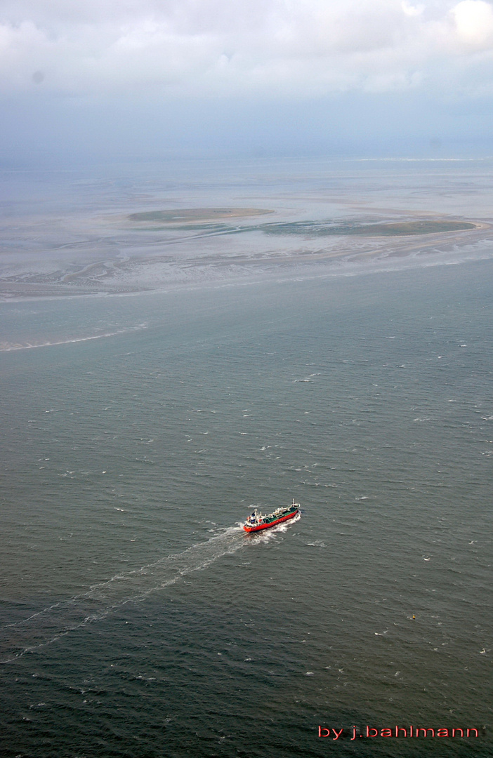 Flug über das Wattenmeer